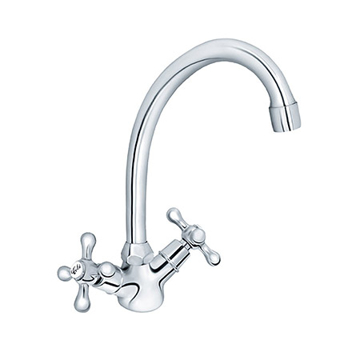 Slika Baterija NOSTALGIJA za sudoperu za protočni bojler izliv 200 mm dvoručna N26101