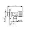 Slika Ek ventil 1/2-3/8 Rosan-kugla (A621238)