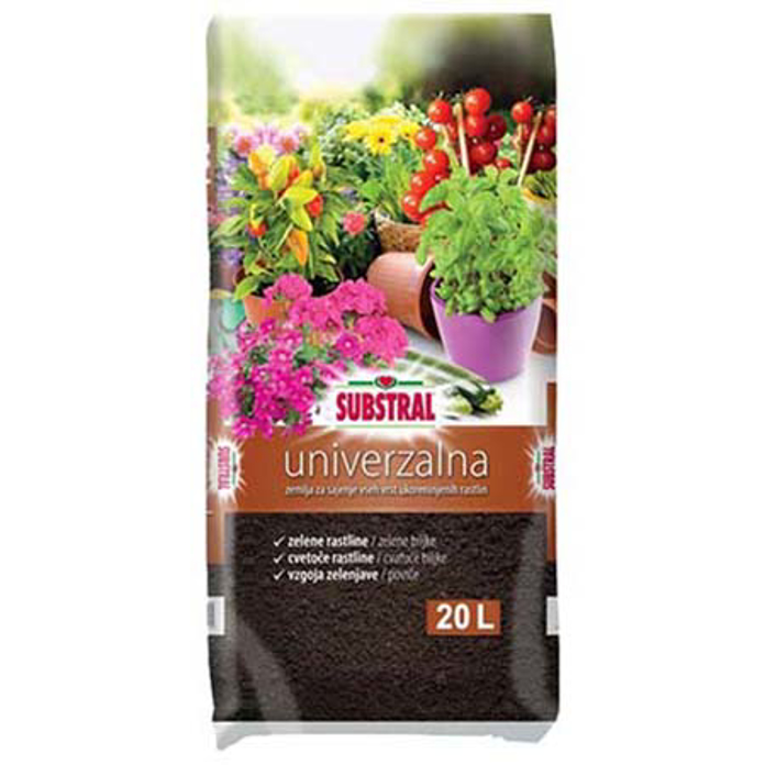 Pakovanje univerzalne zemlje SUBSTRAL 20 litara SC908 za sadnju biljaka