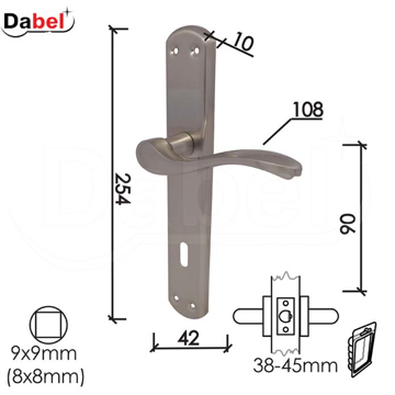 Slika Kvaka štit Jelena 8x8/90mm klj.(0101095)