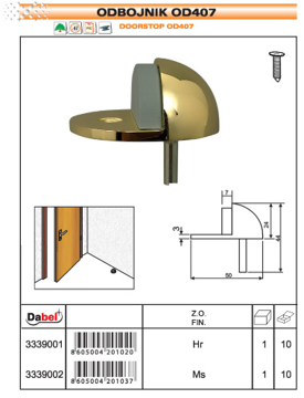 Slika Odbojnik vrata Hr.f50x44x24 (3339001)