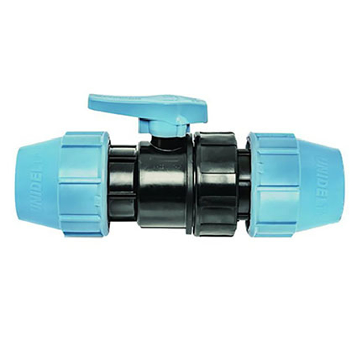PP kuglasti ventil  sa kompresionim spojnicama za vodovodne i sisteme za navodnjavanje