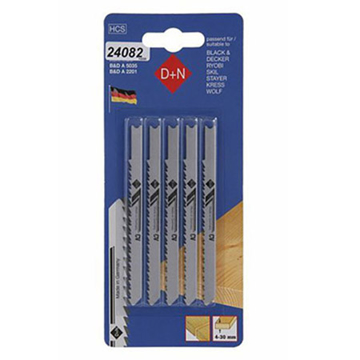 Slika List ubodne testere za drvo HCS 75 mm B&D set 5 kom FESTA 24082