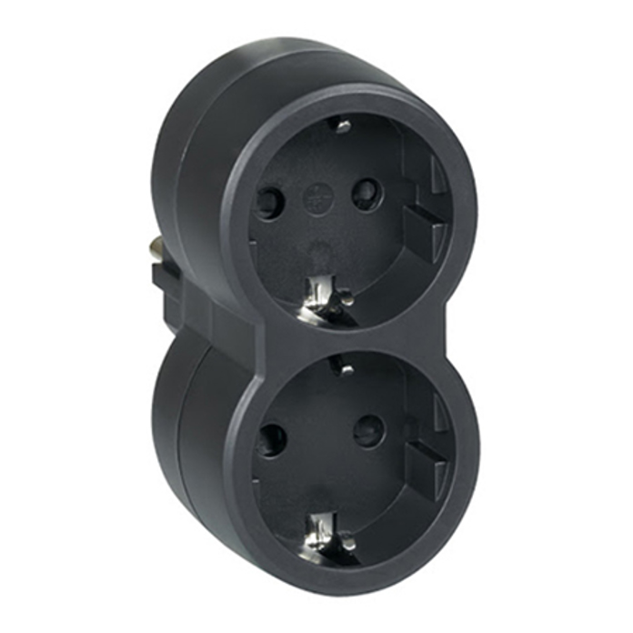Slika Utičnica vertikalna Legrand 2×2P+E crna 16A 694517