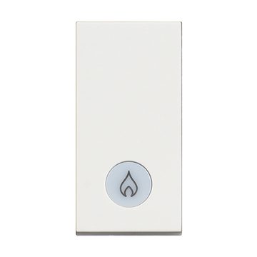 Slika Bticino Classia prekidač običan 1M 16AX 250V osvetljen LED 230V simbol grejalice bela RW4001LP