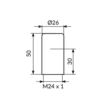 Slika Ukrasna kapa ventila 1/2 PVC (PKA 24B)