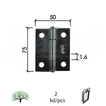 Slika Šarka brodska za vrata SP9003 ZnB 75x50x1,6mm (2kom) DP1    0102089