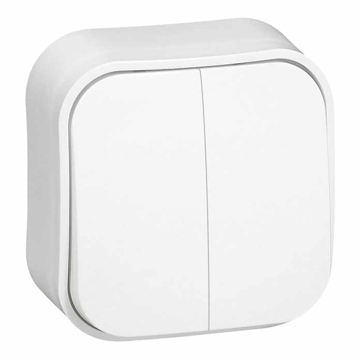 Slika FRX Forix prekidac serijski 2x1P 10AX IP2X beli 782402 nadgradni