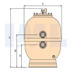 Slika Bazenski filter IML LISBOA   filter(fiber/poliester)21m³/h ϕ750mm SM      