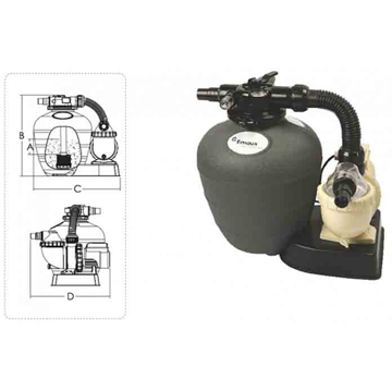 Slika Bazenski filter set Emaux FSU-8TP pumpa i filter 8 m³/h