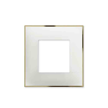 Slika Bticino Classia okvir 2M za doznu 2M zlato/bela mat RAL 9003 (zlatni ram)