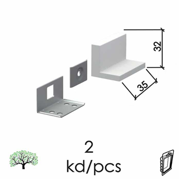 Slika Nosač kuhinjskog elemeta NE1 BELA 35X32MM (2KOM) DBP1 0204278