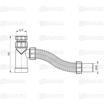 Slika Sifon za bide KRUTI 6/4″ ISAFLEX (230 200) – sa vodenim zaptivačem i gibljivim odvodom