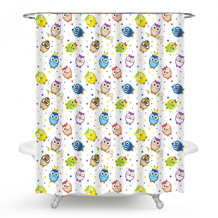 Slika Zavesa za kupatilo 2000x1800 mm mala sova MZ 26