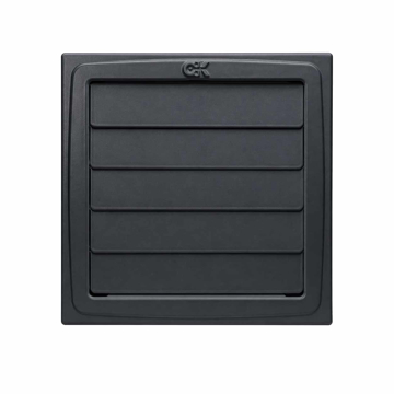 Gravitaciona ventilaciona rešetka 150x150 u antracit boji sa pokretnim lamelama za ventilacione kanale