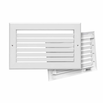 Aluminijumska ventilaciona rešetka 275x150 mm sa ručno podesivim lamelama za zidnu montažu
