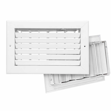 Aluminijumska zidna ventilaciona rešetka 275x150 mm sa lamelama i regulatorom protoka vazduha