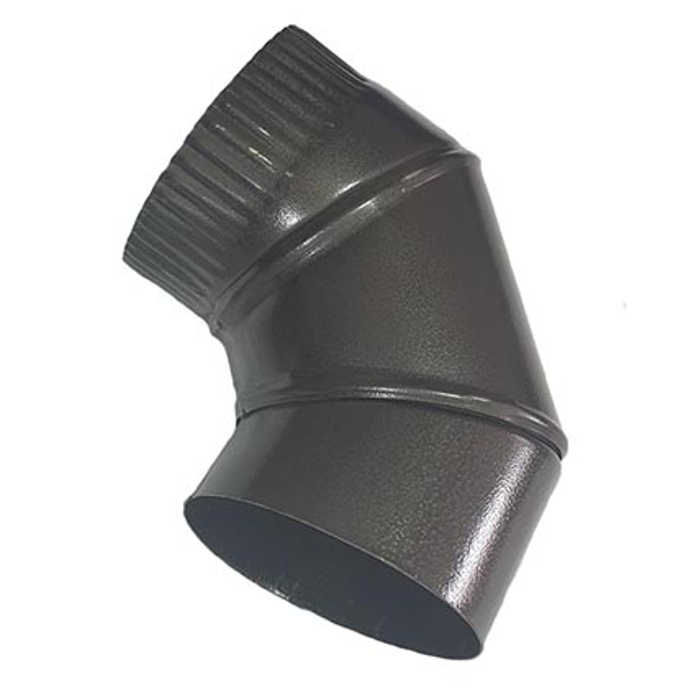 Slika Dimno koleno Ø 130 mm crno