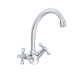 Slika Baterija NOSTALGIJA za sudoperu i lavabo izliv 200 mm dvoručna N23020