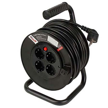Slika Produžni kabl na koturu 25 m 4 utičnice 1,5 mm² 16A