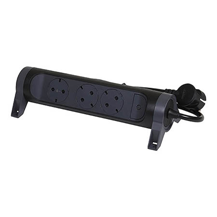 Slika Produžni kabl Legrand 3×2P+E 16A 1.5 m crni 694528