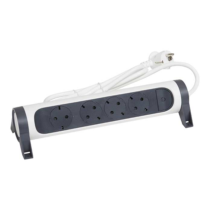 Slika Produžni kabl Legrand 4×2P+E 16A 1.5 m beli 694529