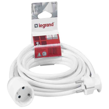 Slika Produžni kabl 2P+E 5 m beli Legrand (sa zaštitom za decu)