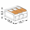 Slika WAGO 221-413 klema sa polugom 3P 0,2–4 mm² 32A 450V