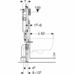 Slika Duofix 112 cm sa Sigma vodokotlićem 12 cm Geberit 111.311.00.5