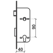 Slika Brava za drvena vrata DABEL IDEA C Hr 40/90/18/9 3. stepen DBP1 – 3302075
